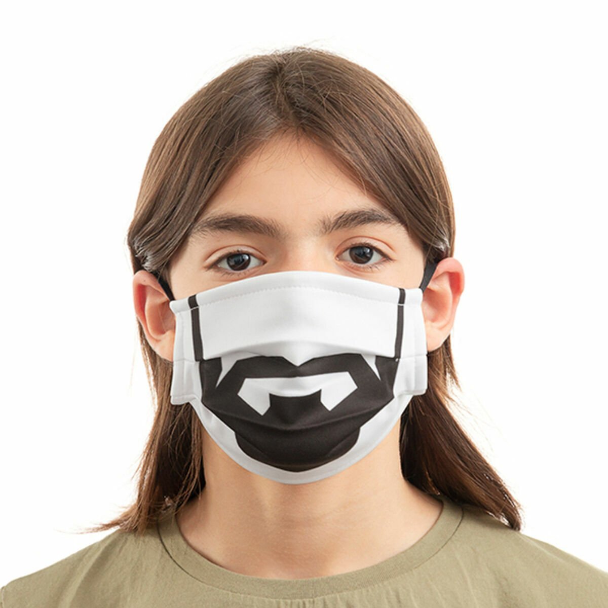 Hygienic Reusable Fabric Mask Beard Luanvi Size M Pack of 3 units_2