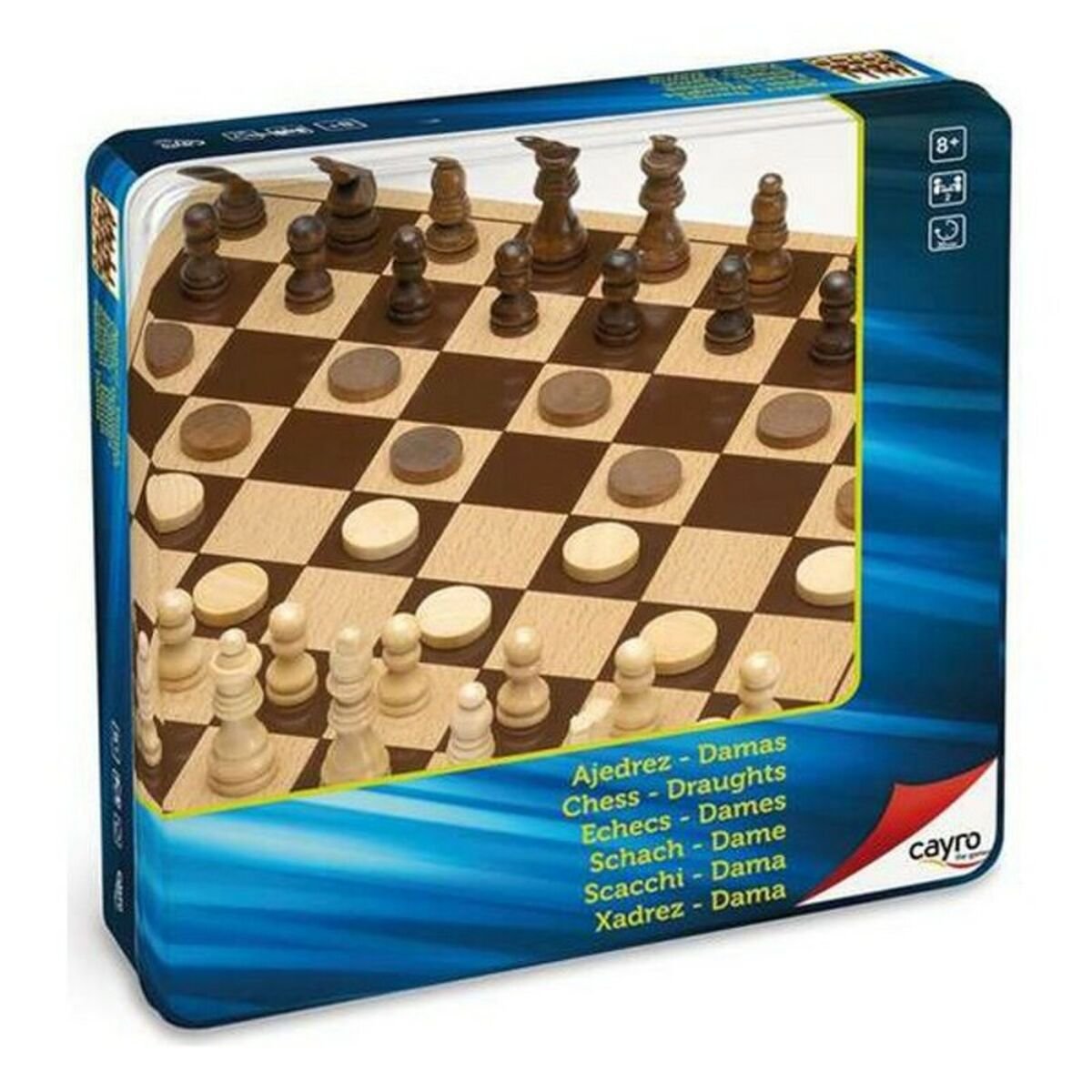 Chess and Checkers Board Cayro Wood_6