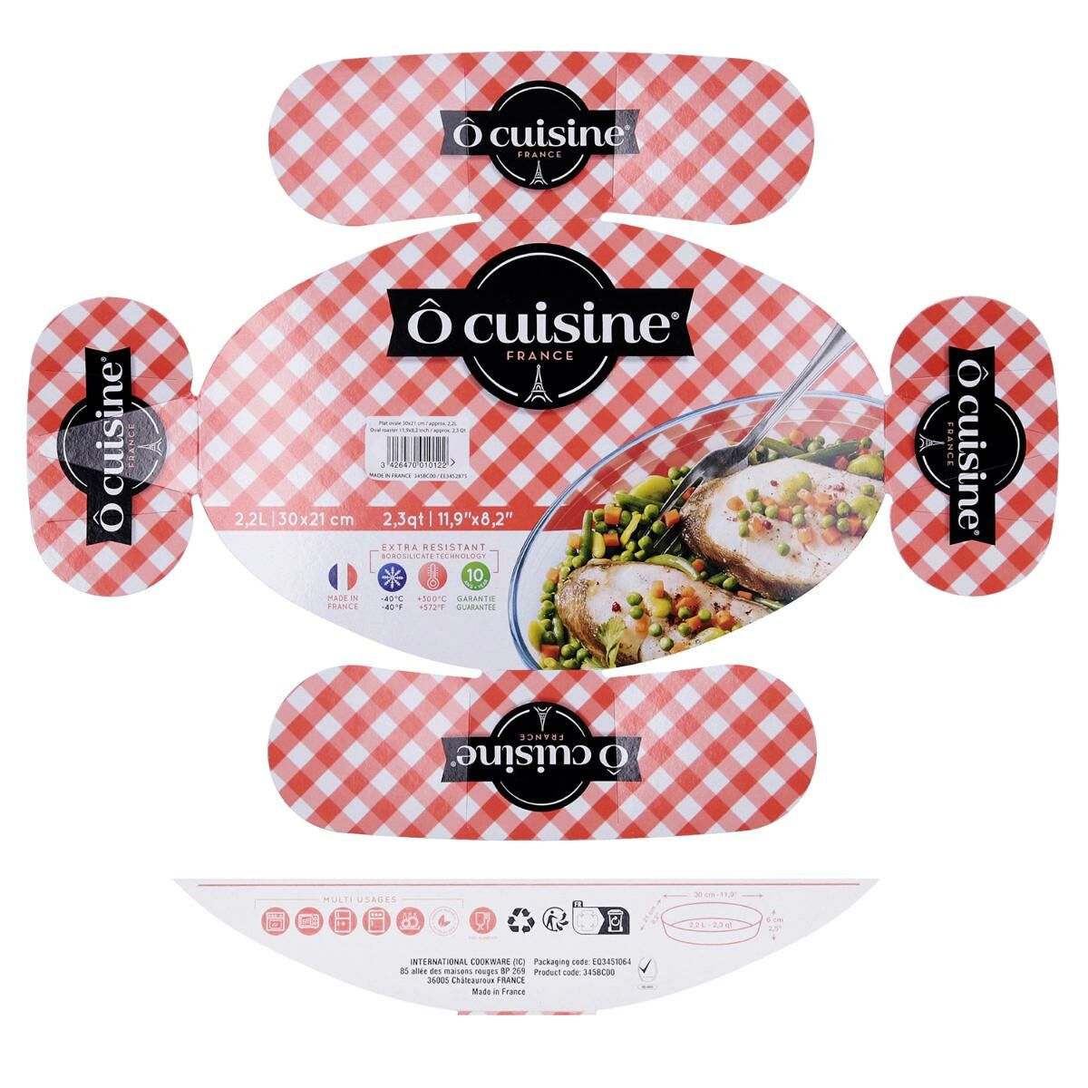 Baking Mould Ô Cuisine Glass (20 x 17 x 5,5 cm)_8