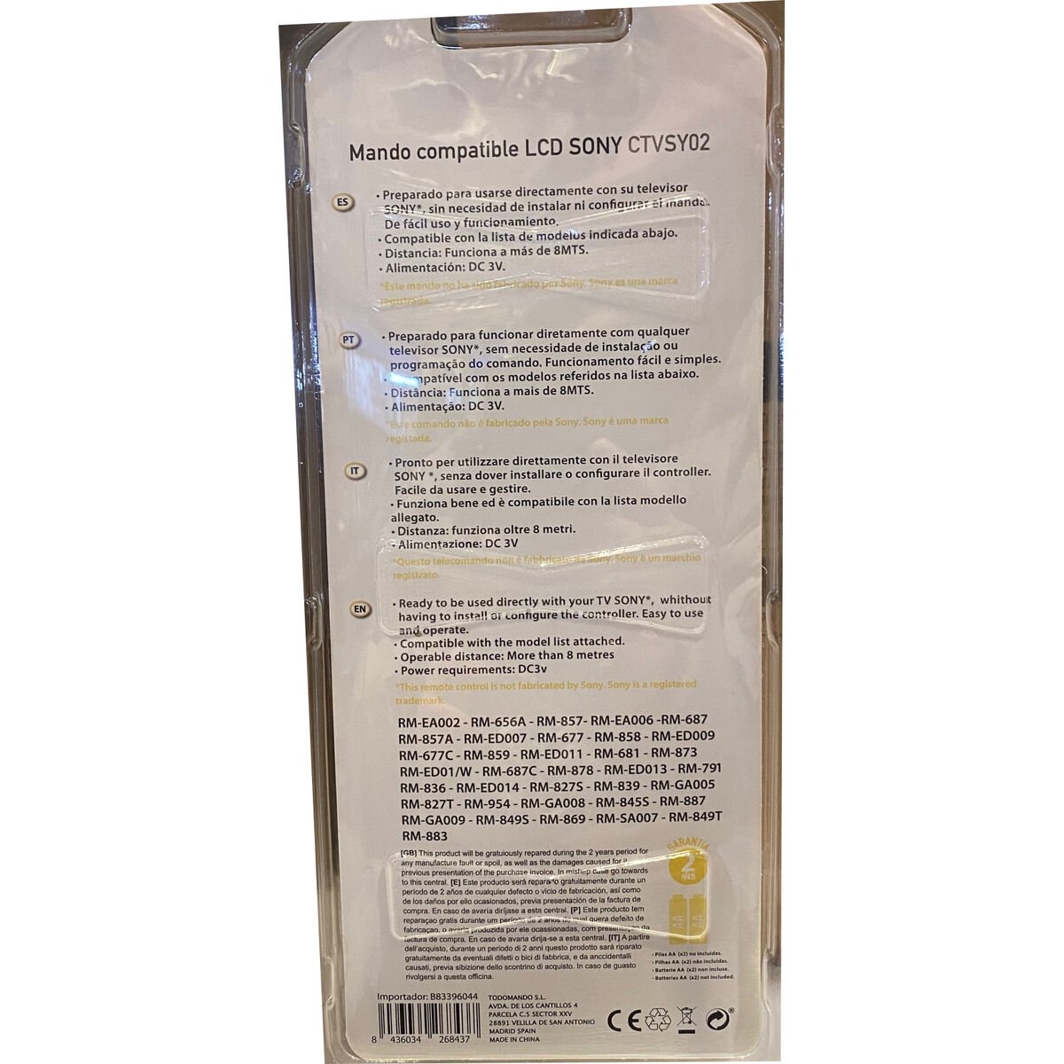 "Sony Universal Remote Control Motorola (4 pcs)"_4