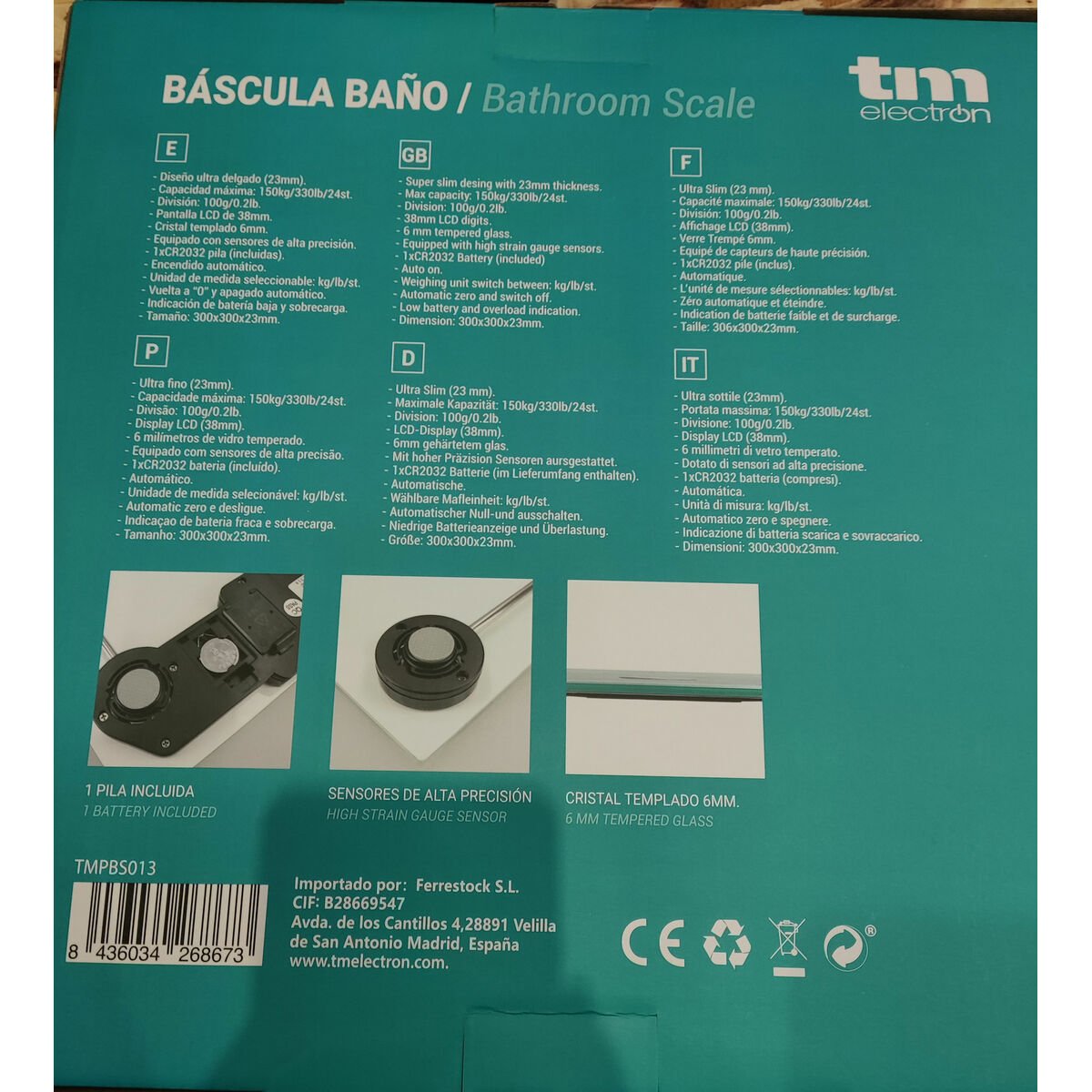 Digital Bathroom Scales TM Electron Zen Grey Slim (23 mm)_7