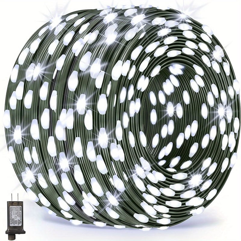 100m Outdoor Waterproof LED Light Strips String Lights Christmas String Lights 1000 LEDs 329FT White Creative String Lights Holiday Lights Party Holiday Wedding 29V