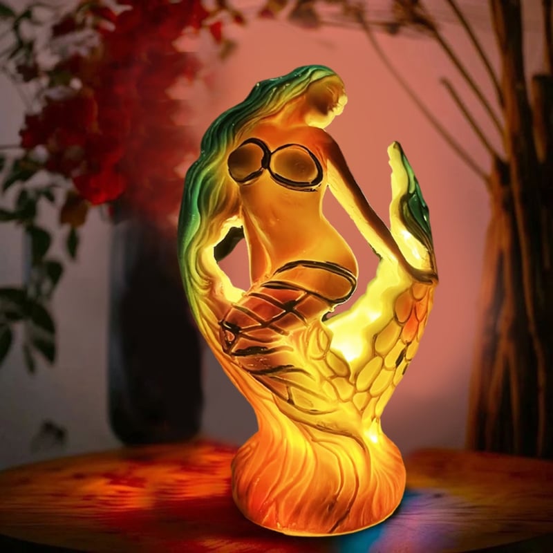 Animal Table Lamp Series, Stained Resin Table Lamp Night Light, Stained Resin Animal Night Light, Stained Resin Lamp for Bedroom Animal Lovers Home Decor 10*15CM/3.93*5.9INCH (3pcs Button Batteries)