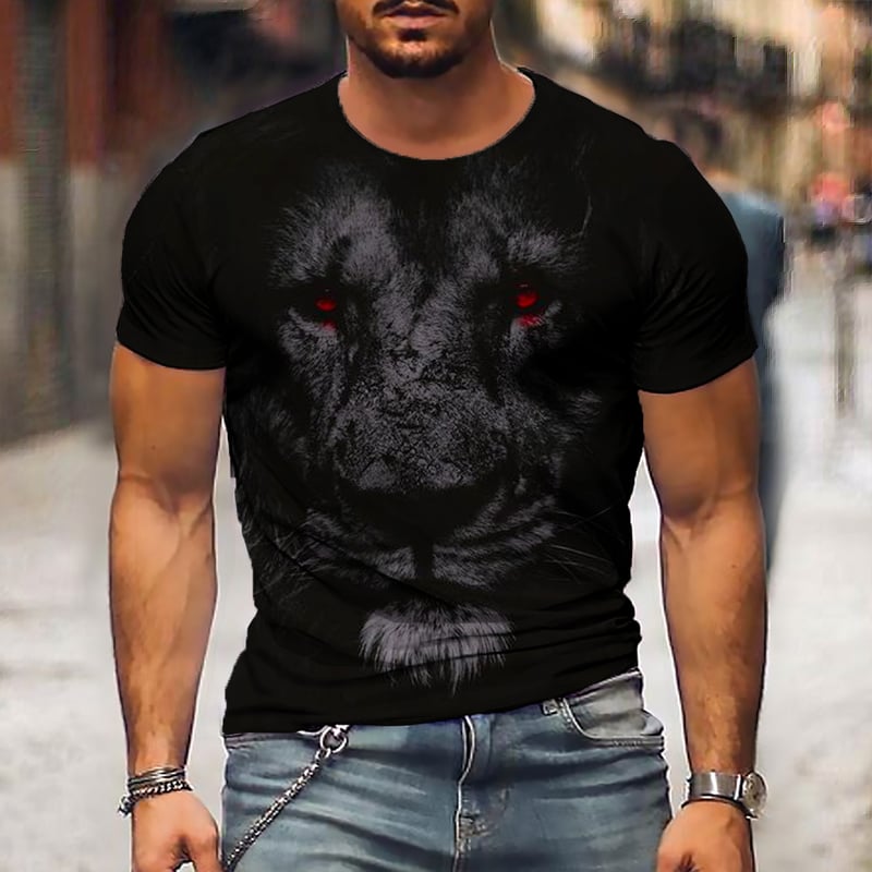 Men's Unisex Animal Graphic Prints T shirt Short Sleeve T shirt 3D Print Crew Neck Shirt Sports Designer Casual Outdoor Street Daily 1 2 3 Summer Clothing Apparel S M L XL XXL 3XL 4XL
