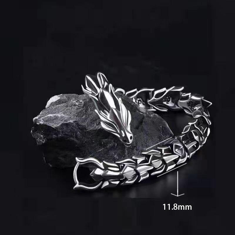 longrui cross-border new products retro dragon head longlin bracelet hip-hop domineering exaggerated punk keel bracelet wholesale