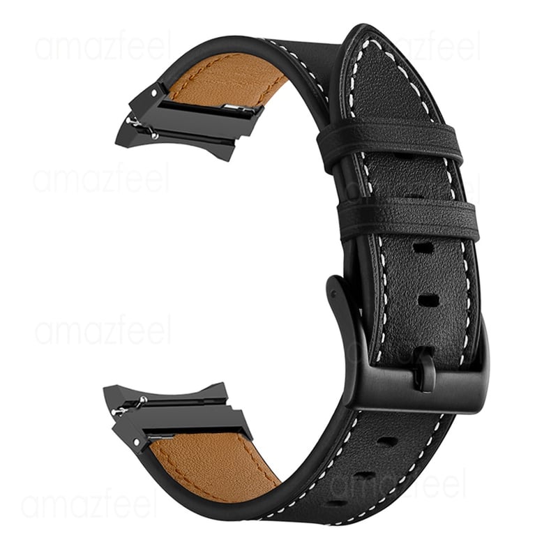 Watch Band for Samsung Galaxy Watch 7/6/5/4 40/44mm, Watch 5 Pro 45mm, Watch 6 Classic 43/47mm, Watch 4 Classic 42/46mm Genuine Leather Replacement Strap Adjustable Breathable Shockproof Wristband