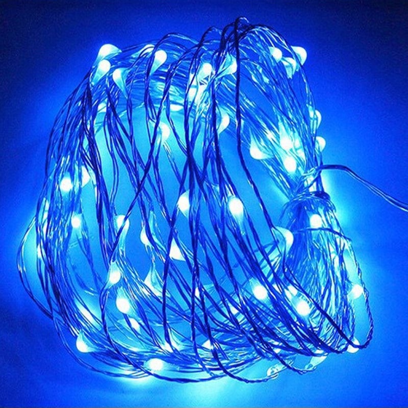 Elegant Wedding Reception Party 1pcs Button Battery Operated LED String Lights Silver Copper Wire 2m 20LED Fairy LED Holiday Decoration for Christmas Wedding