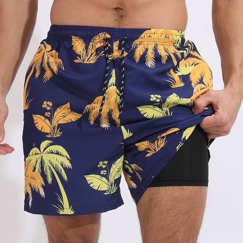 Men's Board Shorts Swim Shorts Swim Trunks Drawstring With Compression Liner Gradient Graphic Prints Quick Dry Surfing Casual Holiday Hawaiian Boho 1 5