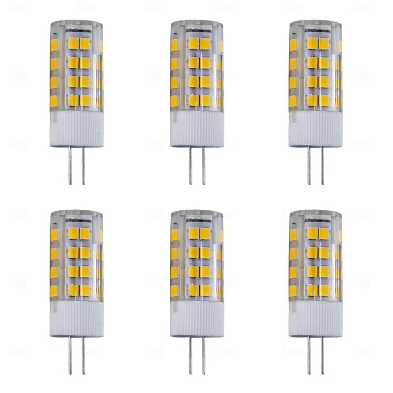 6pcs G4 LED Bi-pin Lights 240Lumens 5W 52LED Beads SMD 2835 Warm White White 220V
