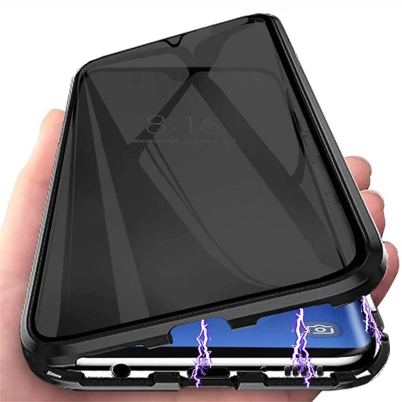 Phone Case For Samsung Galaxy S24 S23 S22 S21 S20 Ultra Plus FE Note 20 Ultra 10 Plus A71 A51 S25 Ultra Magnetic Adsorption Full Body Protective Anti peep Shockproof Transparent Privacy Tempered Glass