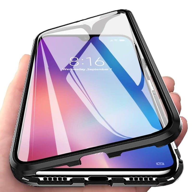 Phone Case For Samsung Galaxy Magnetic Adsorption S24 S23 S22 S21 S20 Plus Ultra A14 A34 A54 A73 A53 A33 A23 S10 A72 A52 A51 Transparent Double Sided Support Wireless Charging Tempered Glass