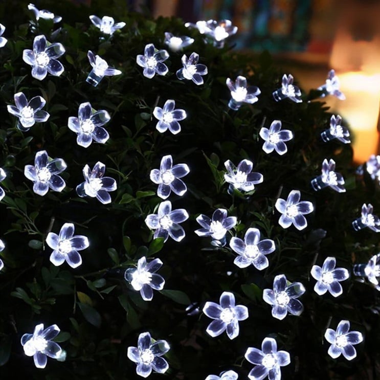 LED Cherry Blossom Fairy Light 10M String Waterproof 100 LEDs String Fairy Lights Waterproof Crystal Flowers Garland Outdoor Wedding Decoration