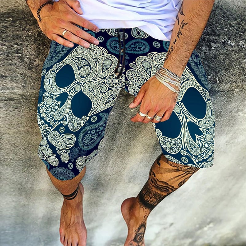 Men's Shorts Summer Shorts Bermuda shorts Beach Shorts Drawstring Print Graphic Prints Comfort Lightweight Knee Length Holiday Beach Stylish Casual 1 2 Inelastic