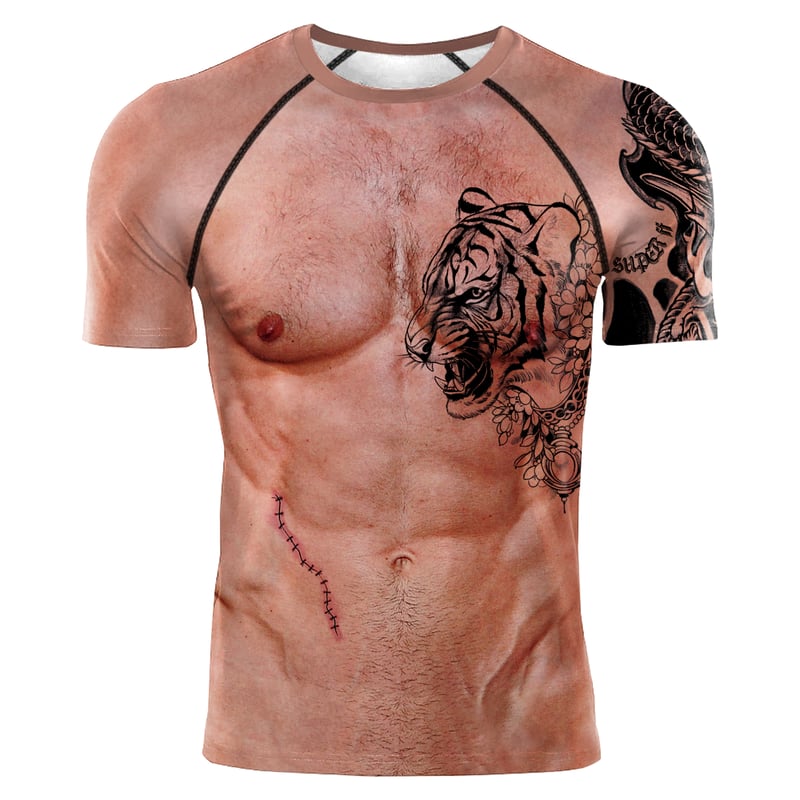 Men's Graphic Simulation T shirt Short Sleeve T shirt 3D Print Crew Neck Shirt Vintage Fashion Designer Outdoor Daily Sports 1 2 3 Spring & Summer Clothing Apparel S M L XL 2XL 3XL