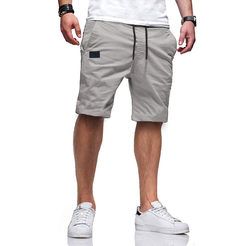Men's Cargo Shorts Shorts Casual Shorts Hiking Shorts Pocket Drawstring Elastic Waist Solid Color Knee Length Sports Outdoor Running Streetwear Stylish ArmyGreen Black