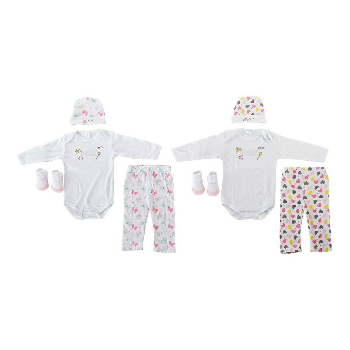 Gift Set for Babies DKD Home Decor 0-6 Months Cotton Hearts (2 pcs)_0