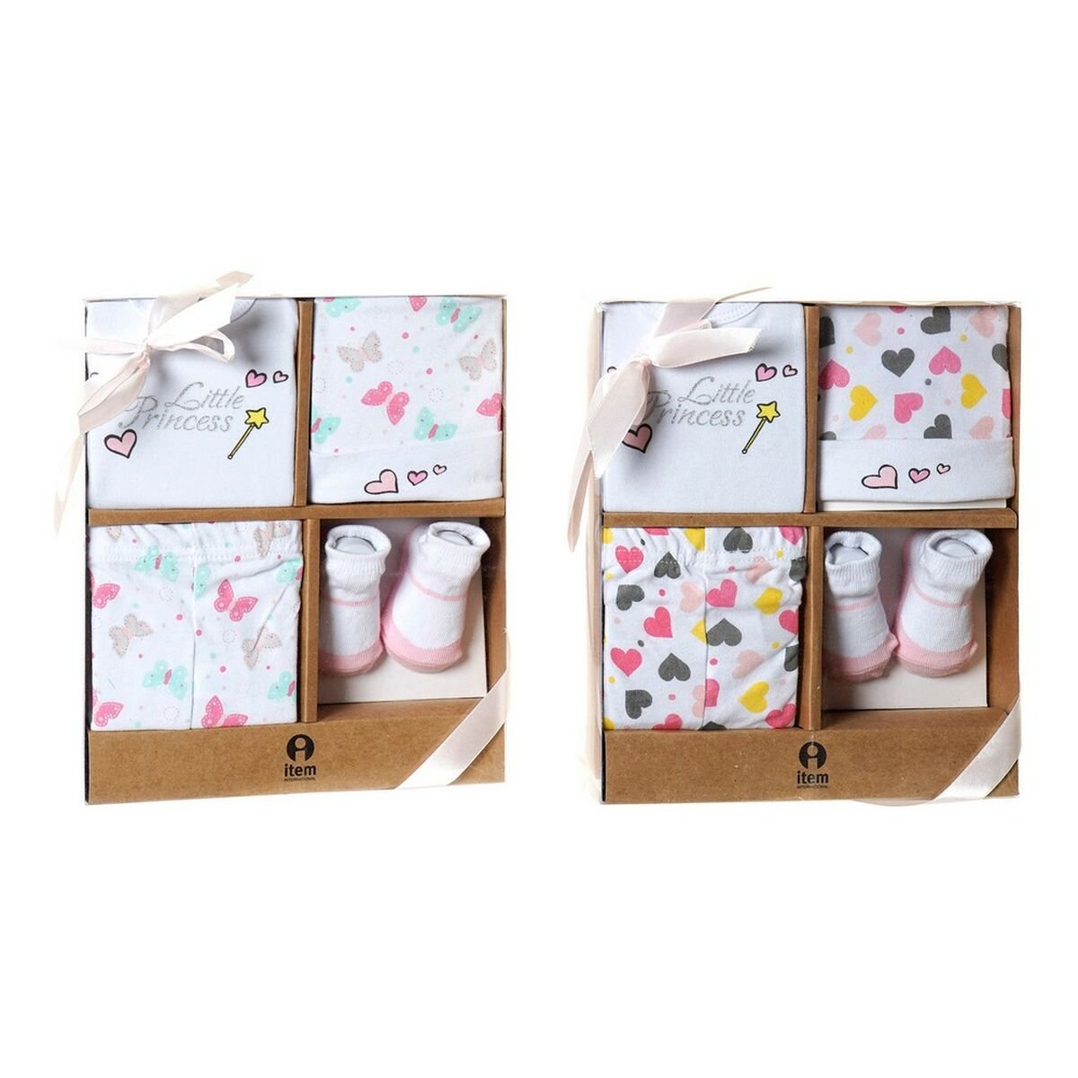 Gift Set for Babies DKD Home Decor 0-6 Months Cotton Hearts (2 pcs)_4
