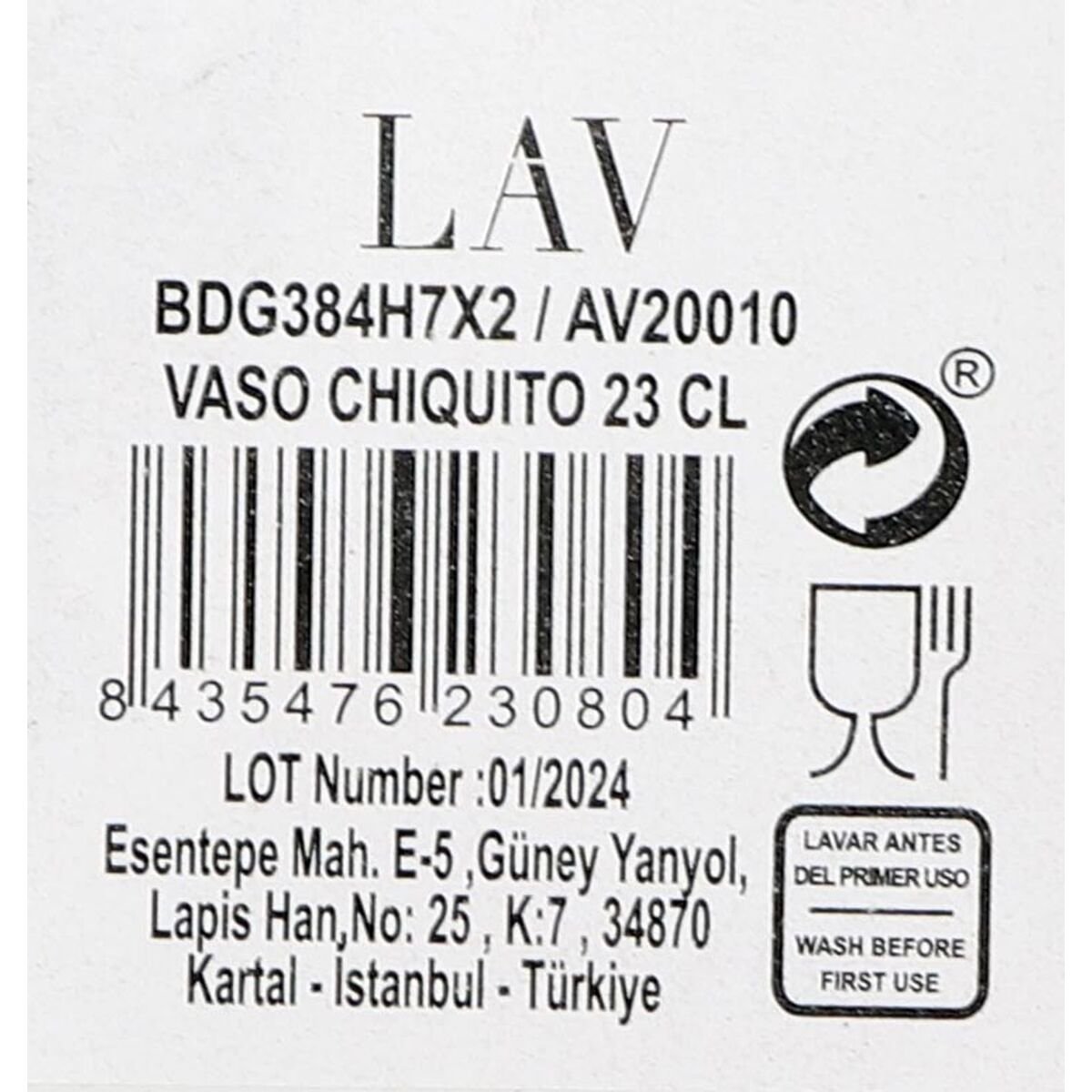 Glass LAV Bodega Glass 23 cl_3