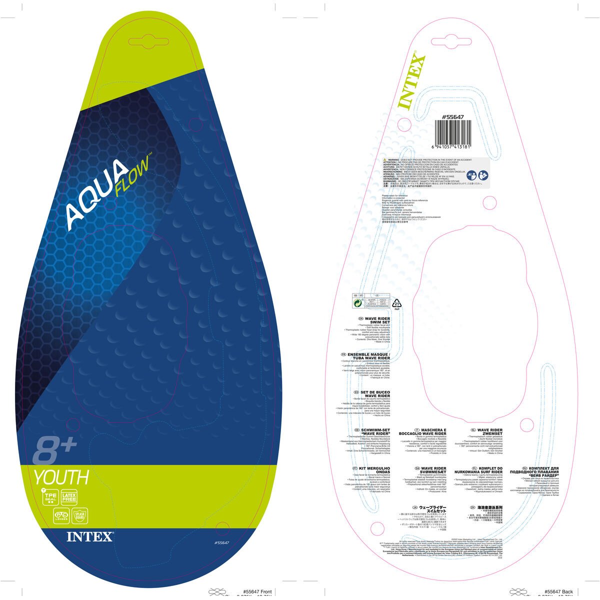 Snorkel Goggles and Tube for Children Intex_5