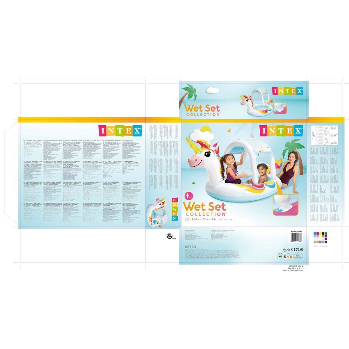 "Inflatable Paddling Pool for Children Intex Unicorn 130 L (254 x 132 x 109  cm)"_4