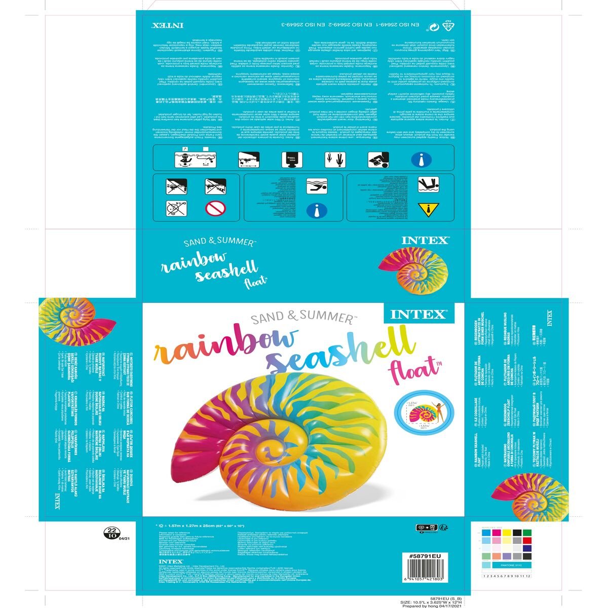 "Air mattress Intex Multicolour Snail (157 x 127 x 25 cm)"_3