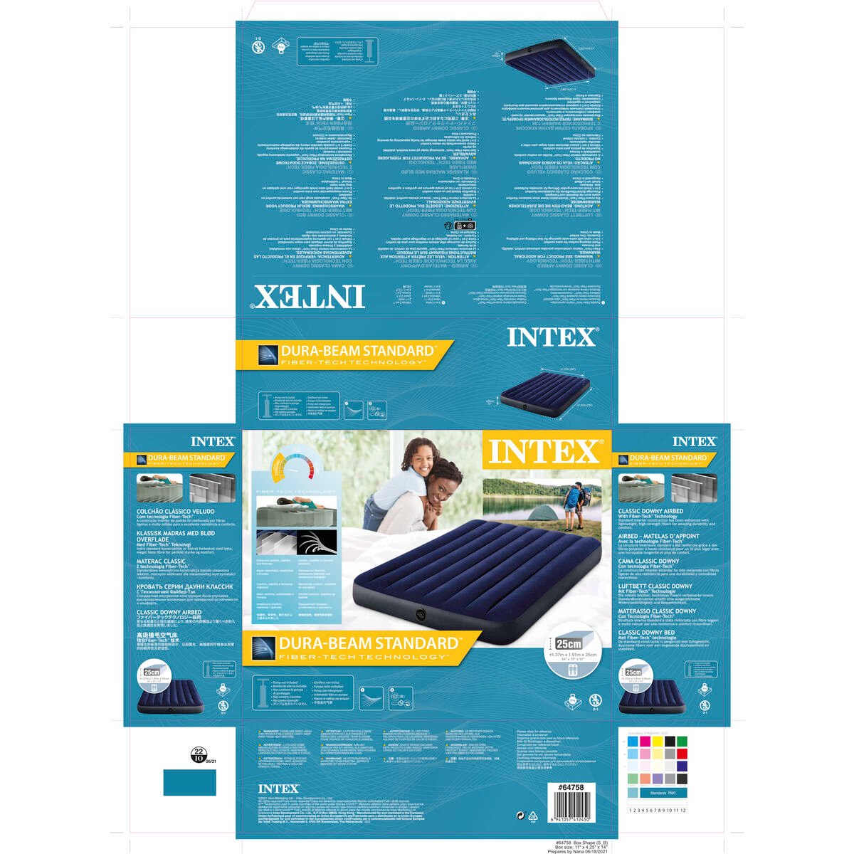 "Air Bed Intex Dura-Beam Classic Downy (191 x 137 x 25 cm)"_3