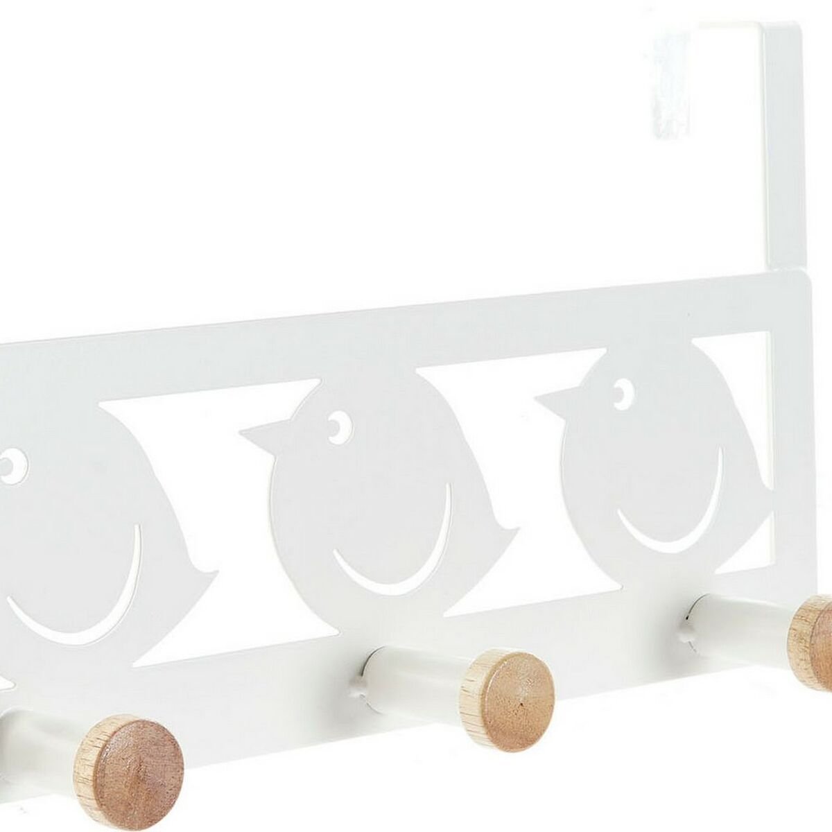 Door Coat Rack DKD Home Decor Birds Metal MDF Wood (2 pcs) (28.5 x 9.5 x 16 cm)_3