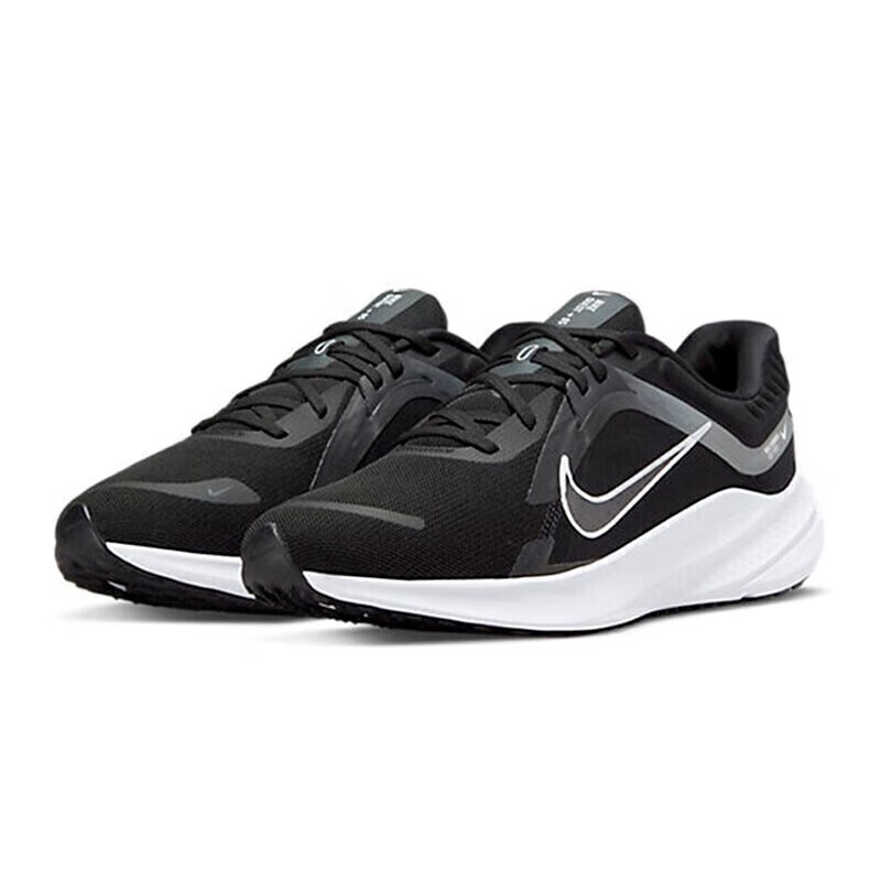 NIKE NIKE Men's Running Shoes, Cushioning And Breathable, QUEST 5 Sneakers, DD0204-001 Black And White, Size 44.5_0