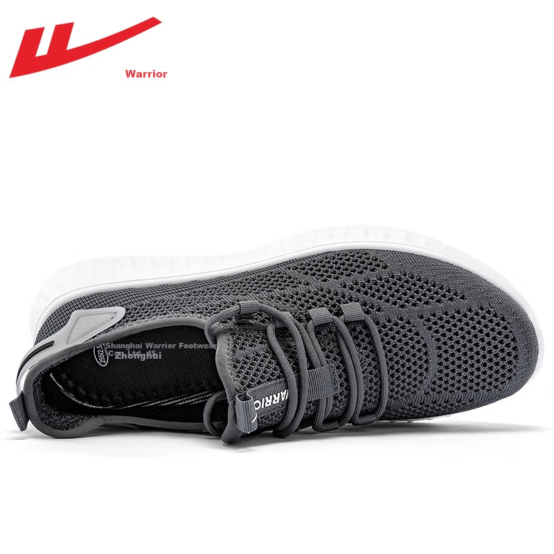 Warrior Official Men's Shoes, Summer Mesh Shoes for Men, Breathable Thin Running Shoes, Hollow Lightweight Casual Sneakers, Gray, Size 40_0
