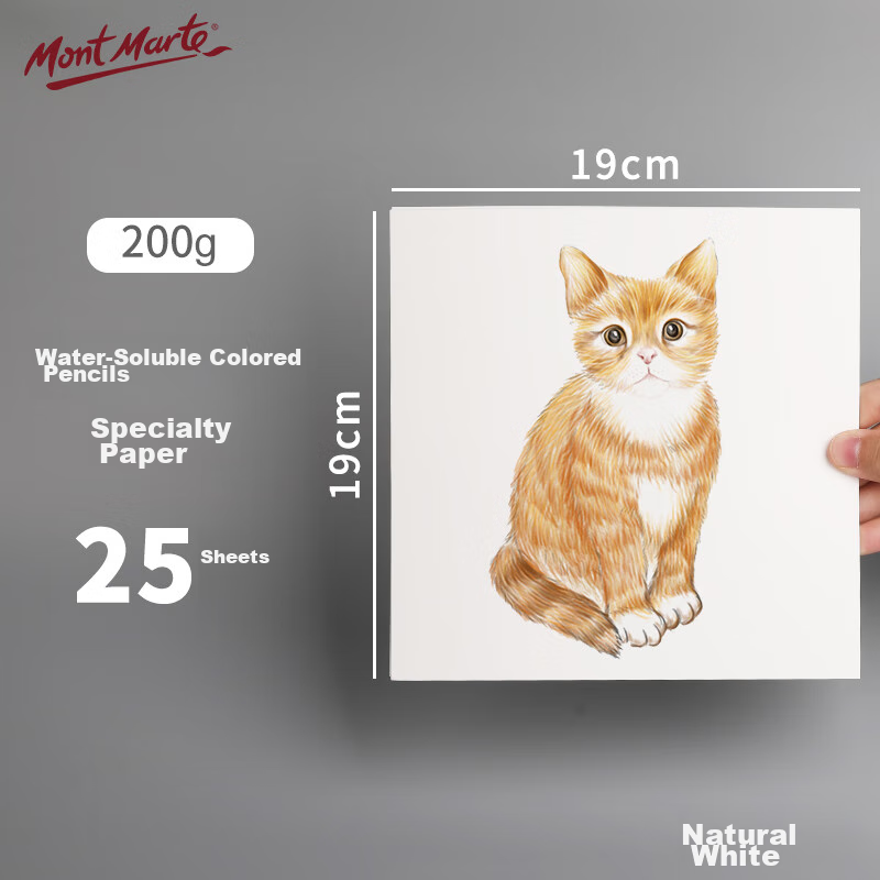 Mont Marte Water-Soluble Colored Pencil Paper for Sketching