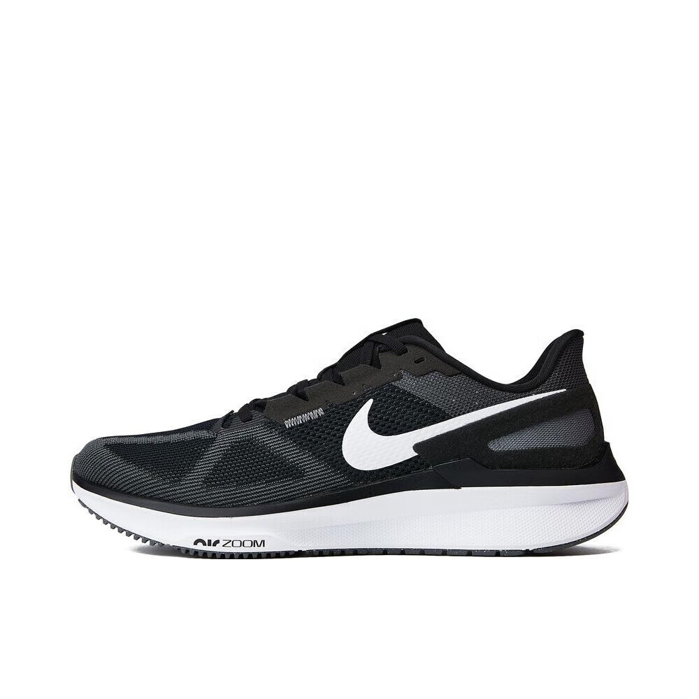 NIKE Structure 25 Men's Breathable Running Shoes, Black & White, Size 44_0