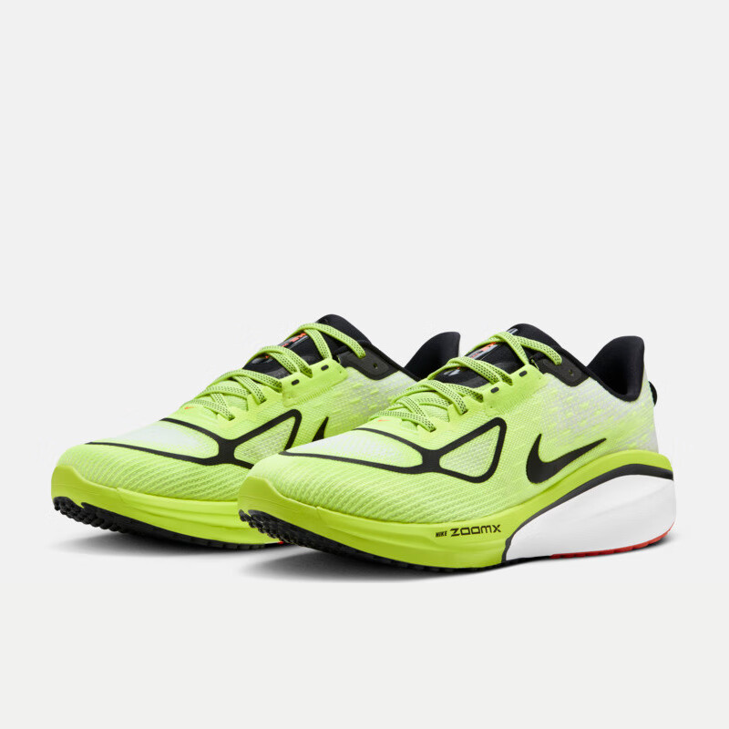 NIKE Men's VOMERO 17 Fluorescent Green Running Sneakers, Size 40.5_1