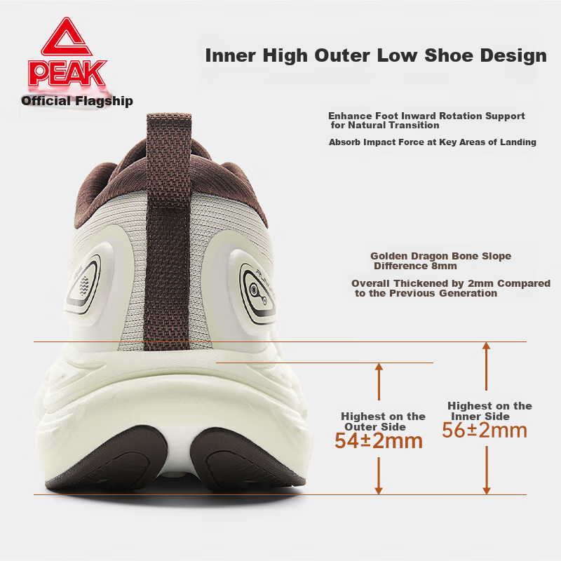 PEAK Taiji Qianli 2.0 Thick-Soled Running Shoes_0