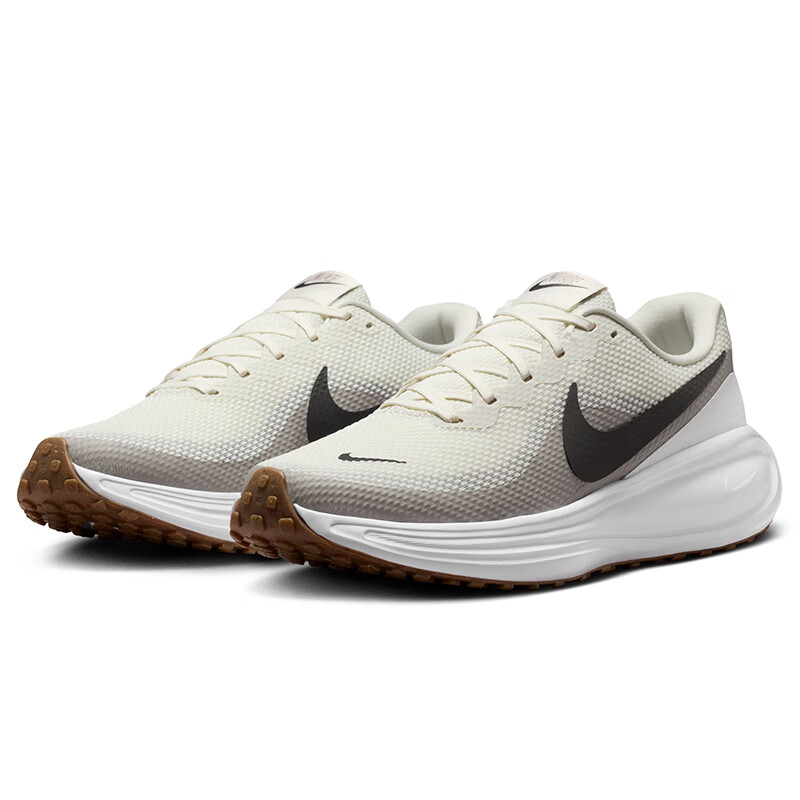 NIKE Men's Revolution 8 Running Shoes - Cushioned Performance in Gray White Black_0