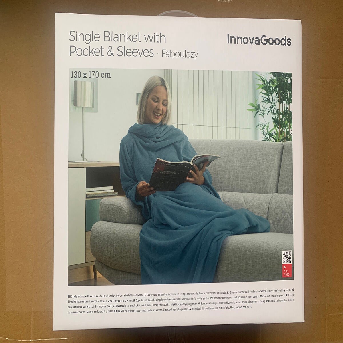 Single Sleeved Blanket with Central Pocket Faboulazy InnovaGoods_6