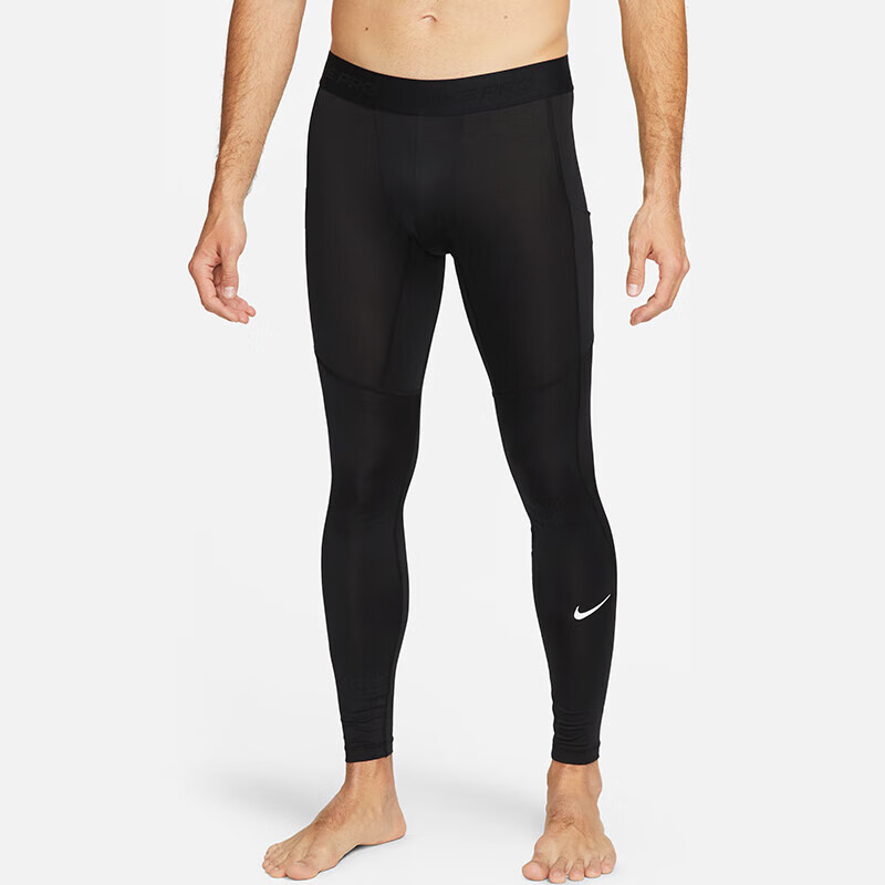 NIKE Pro Dri-FIT Men's Training Tights - Elastic Fit, Black, L