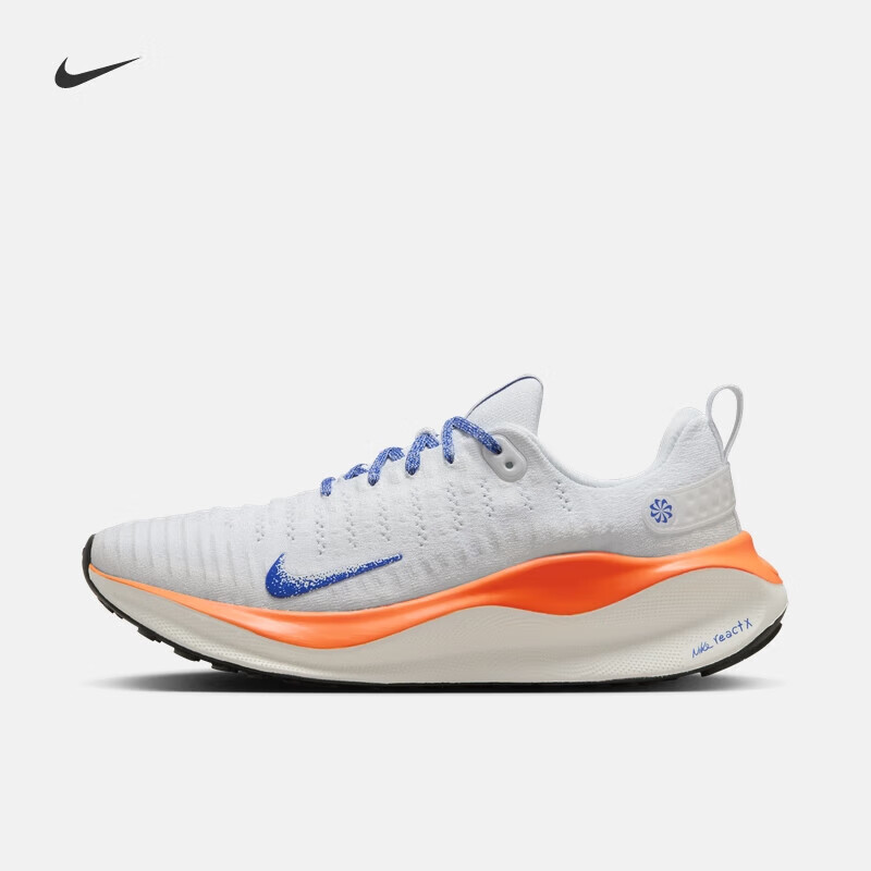 NIKE Infinity 4 Women's Cushioned Running Shoes - White & Blue_0