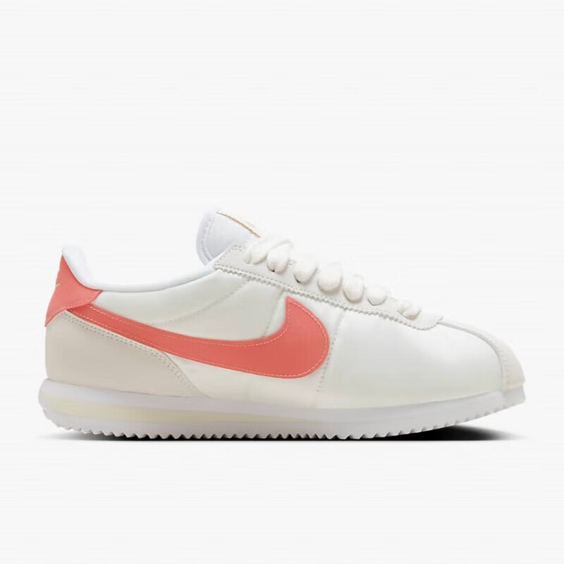 NIKE Women's Cortez Athletic Casual Shoes - White & Pink