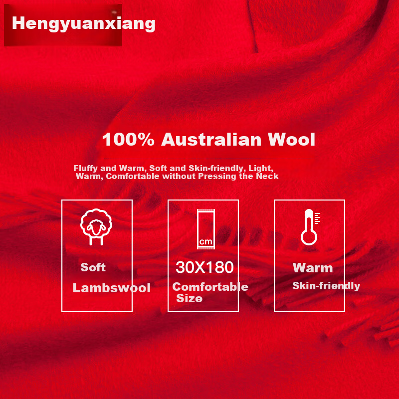 Hengyuanxiang Luxury Wool Scarf for Women
