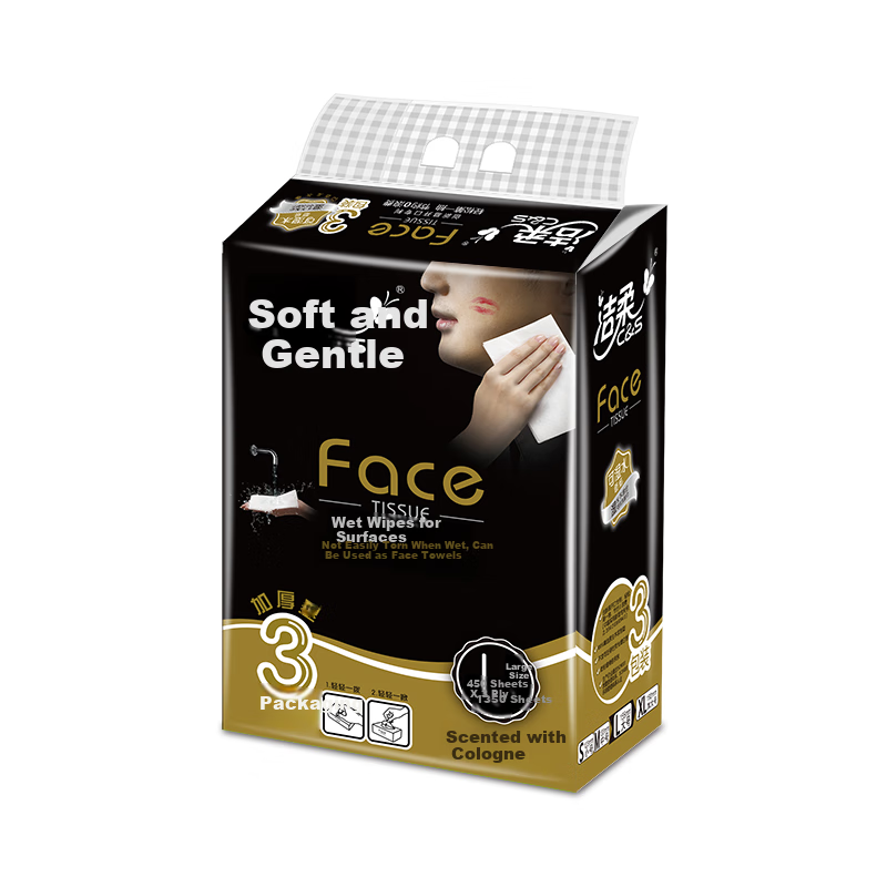 jierou 3-ply cologne scented facial tissue pack