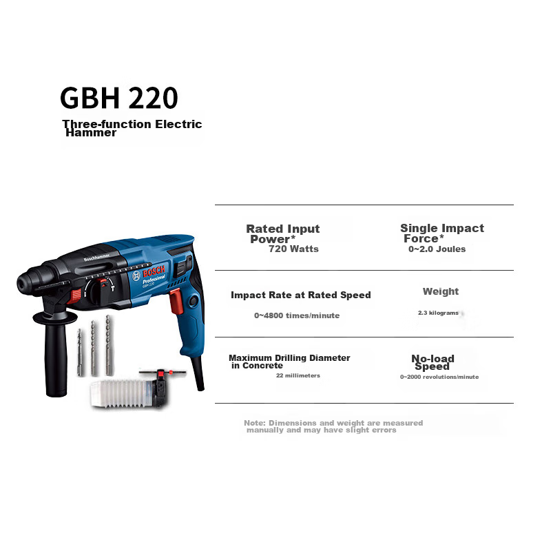 bosch gbh 220 3-in-1 electric hammer drill set
