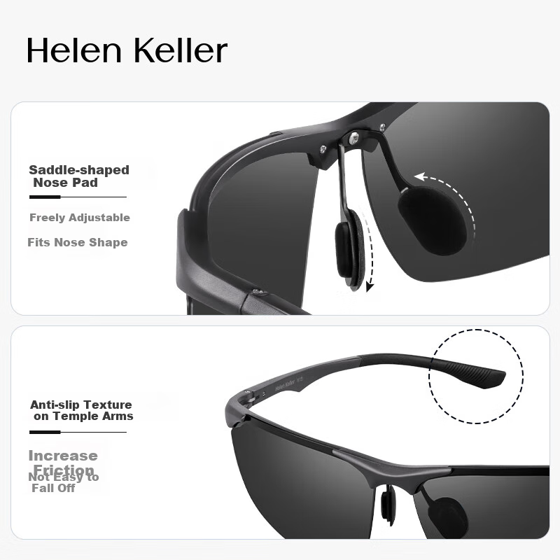 Helen Keller HK626P01 Polarized Sports Sunglasses for Men
