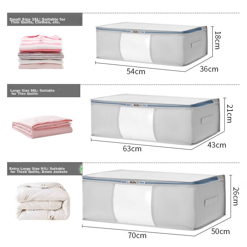 Baicaoyuan RECRIVE Storage Bags for Clothes and Quilts