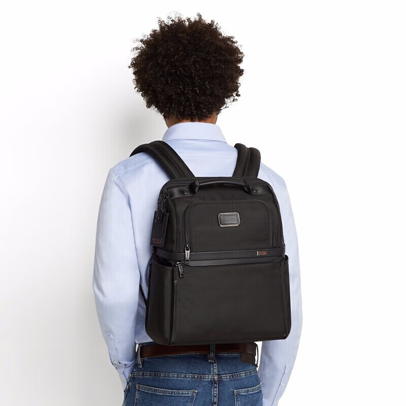 tumi alpha series nylon backpack for business travel