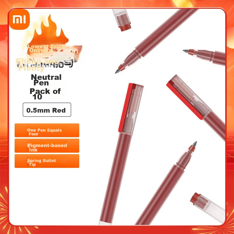 mi giant writing gel pens 10 pack black 0.5mm