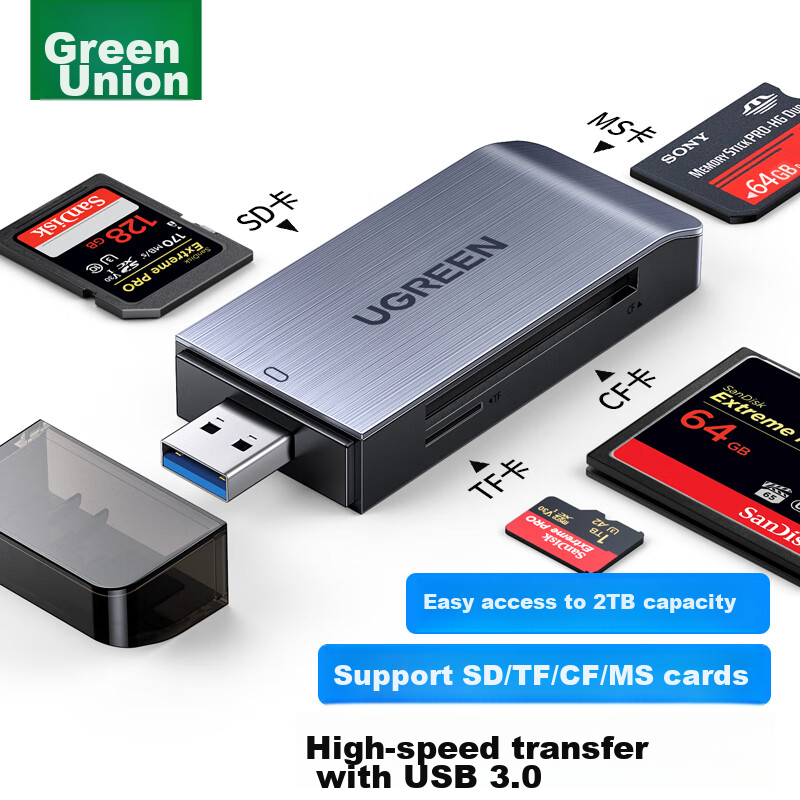 UGREEN USB3.0 Aluminum Card Reader for SD/TF/CF/MS