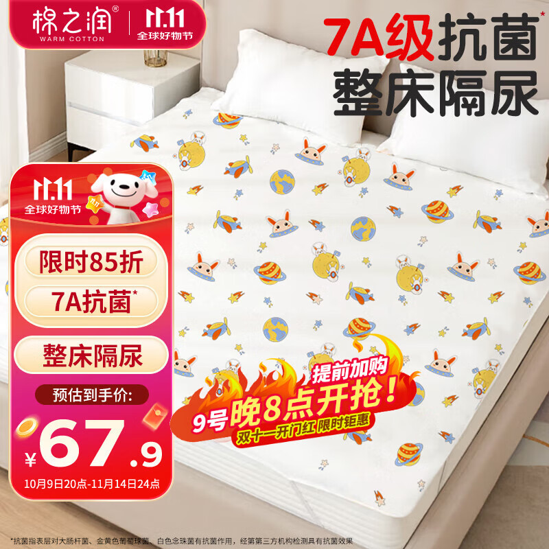 Mianzhirun Washable Diaper Pad, 180x200cm
