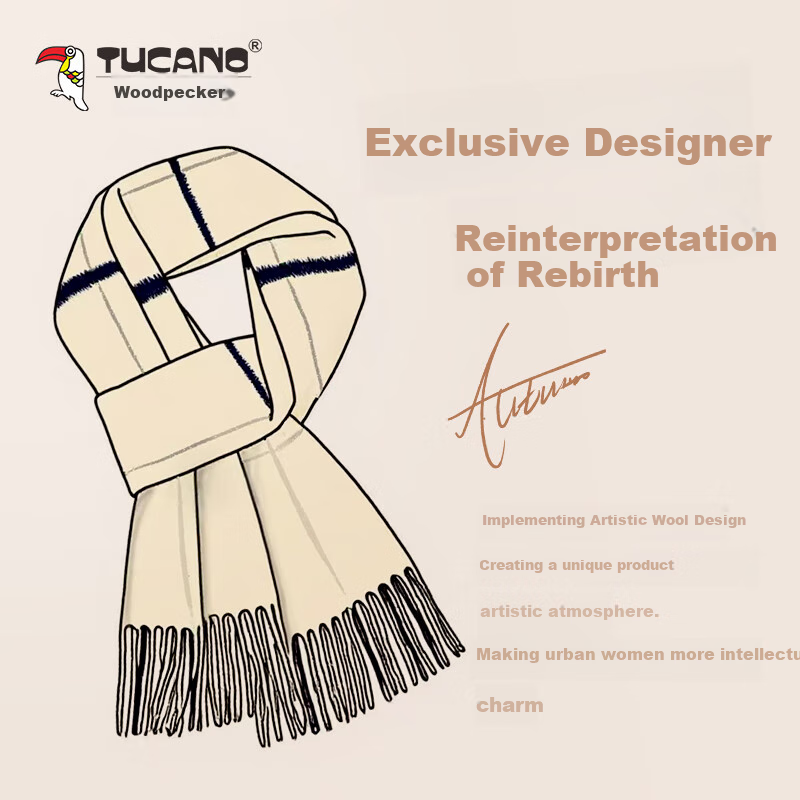 tucano pure wool scarf women autumn winter shawl