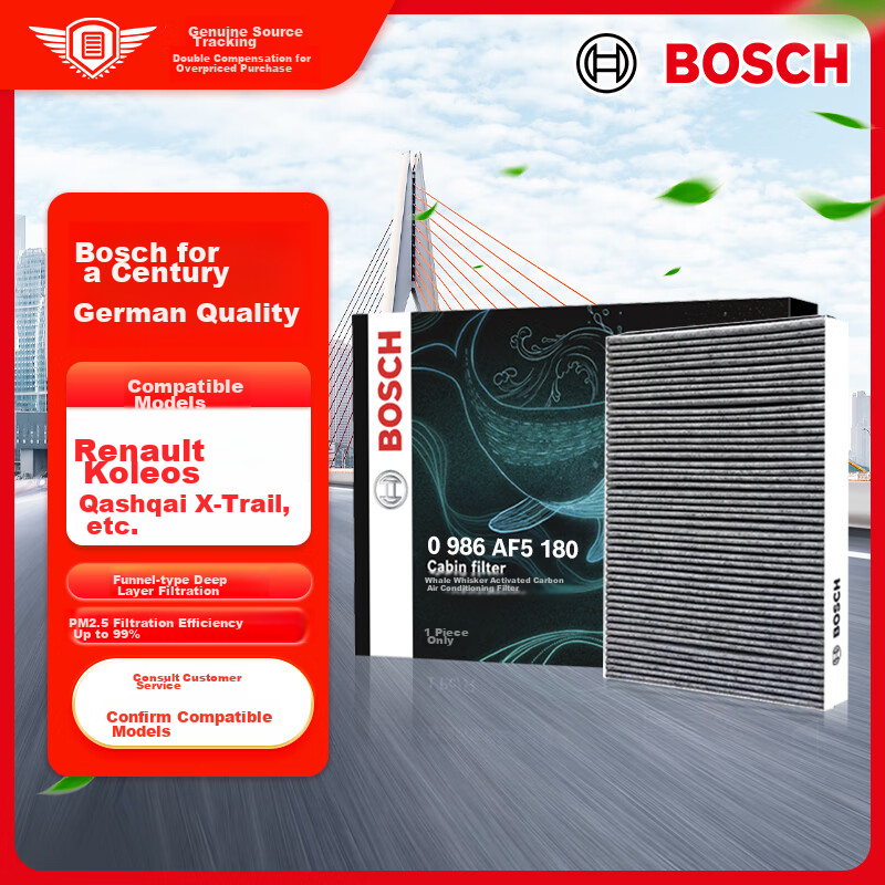 Bosch Activated Carbon Air Filter for Nissan & Renault