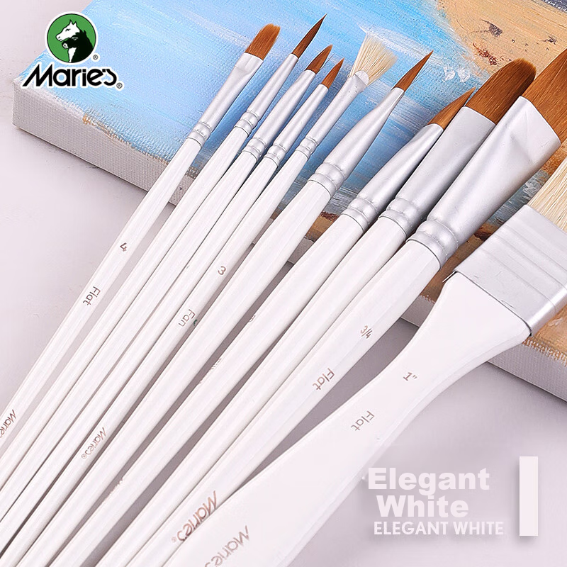 Marie's 10-Piece Watercolor Brush Set with Pouch